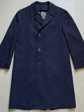 Christian Dior Monsieur navy blue trench coat Medium 38R 100% pure virgin wool